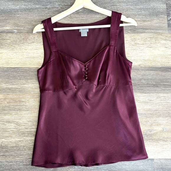 Ann Taylor Tops - Ann Taylor Burgundy Satin Top